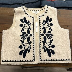 Cute vest - faux sheep skin material